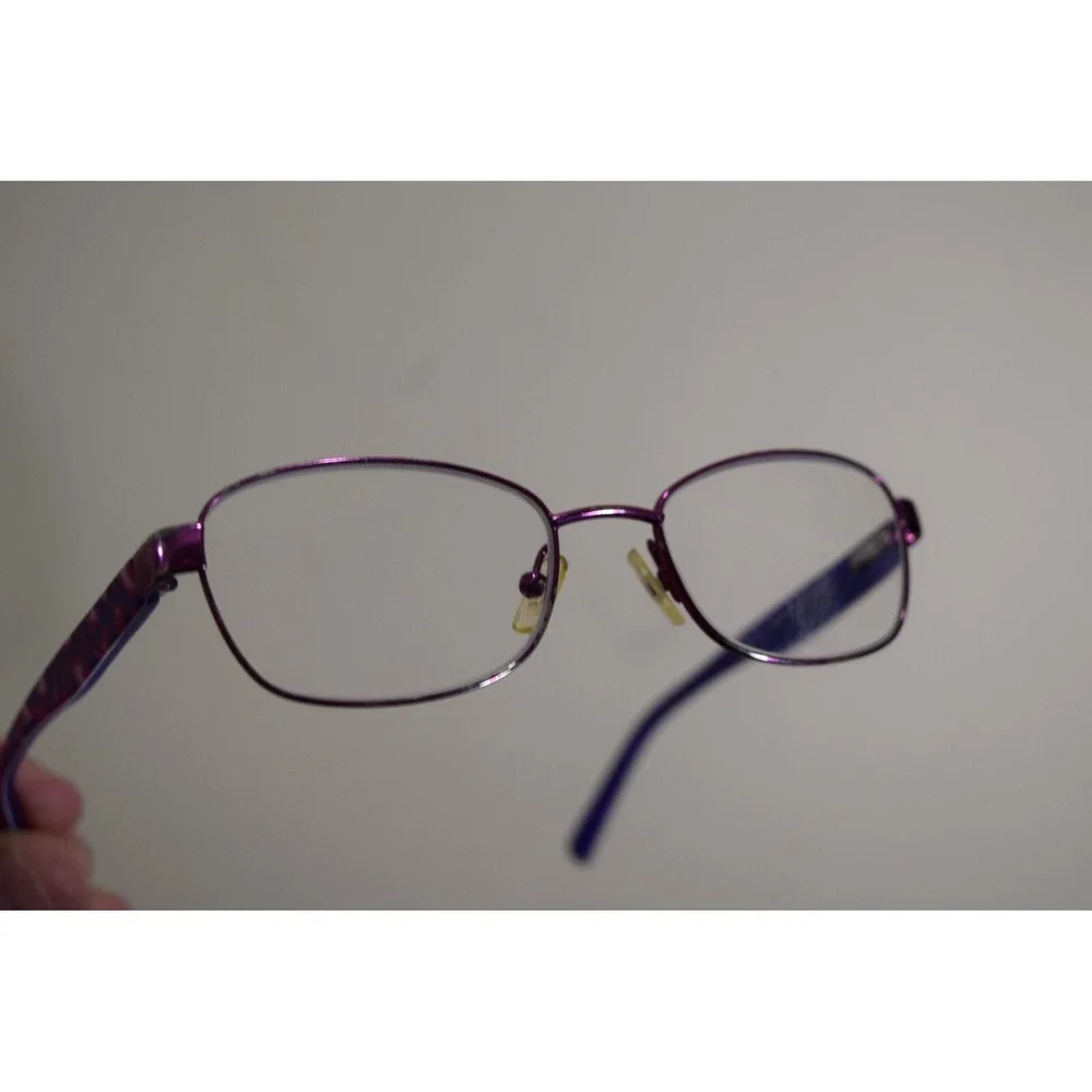 Marchon NYC Marissa Junior 664 Rectangle Purple Red Hearts Eyeglasses 47 16 130